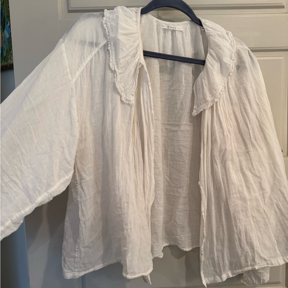 Doen White Ruffled Blouse - Picture 1 of 4